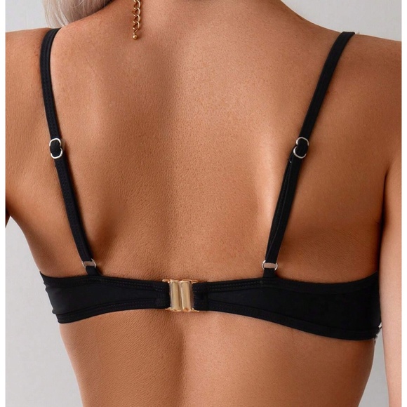 Floral Detail Cut out Side Tie Monokini One Piece Swimsuit - Picture 6 of 6